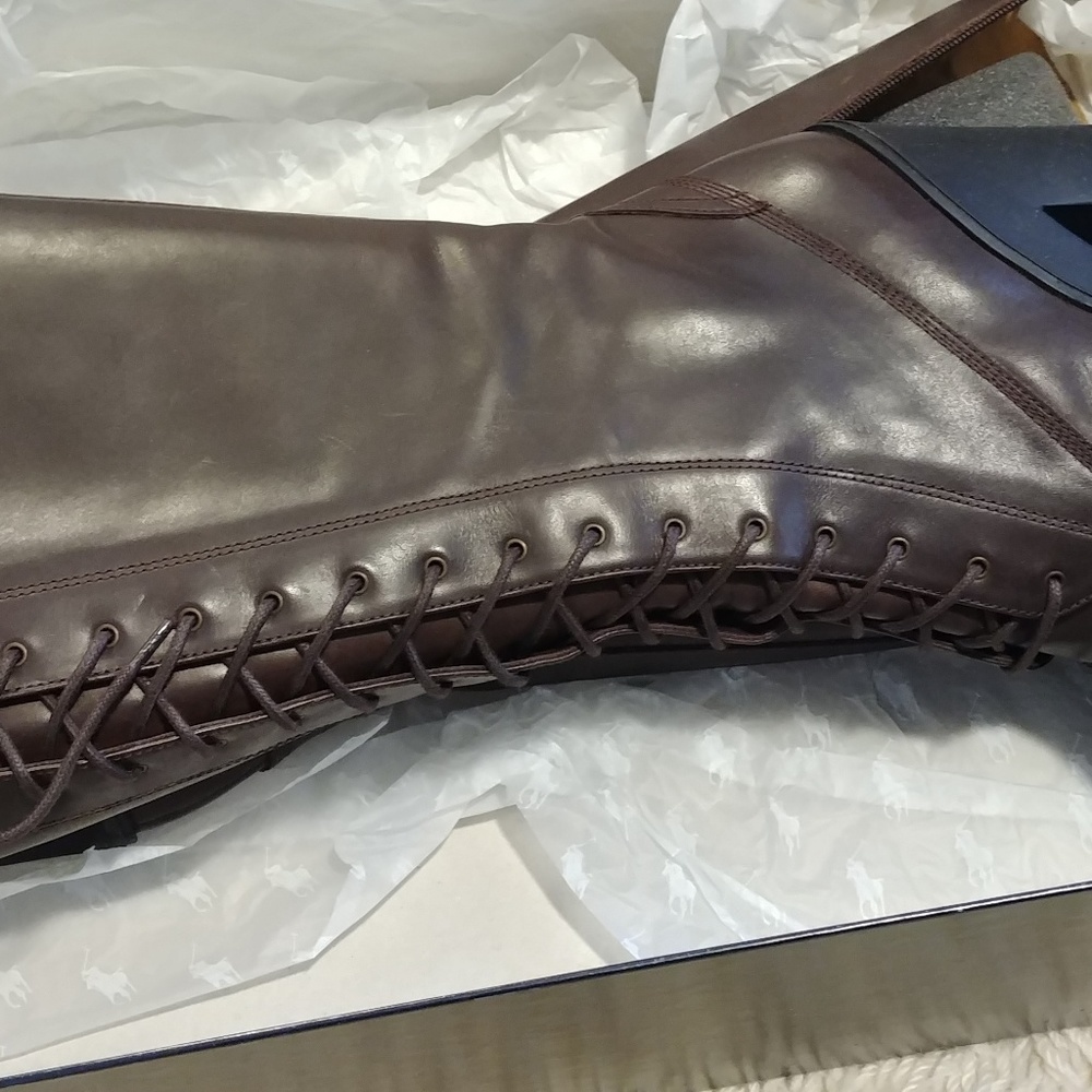 Ralph Laren Helma Bo dark brown boots